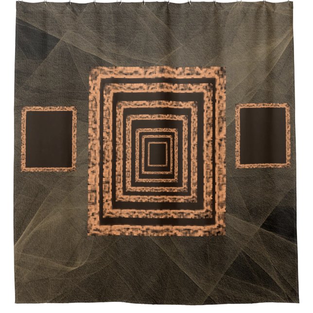 Cortina Para Chuveiro Cortina de chuveiro marrom-espelho (Frente)