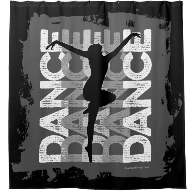 Cortina Para Chuveiro Danse et Lettres (Dança) (Frente)