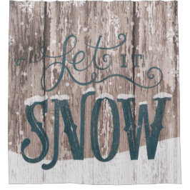 Cortina Para Chuveiro Deixais lhe para nevar cortina do banheiro do chá