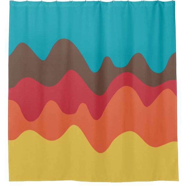 Cortina Para Chuveiro Desenho de som 08 (Frente)