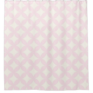 Cortina Para Chuveiro Design de padrão dos engenhos cor-de-rosa pálido e