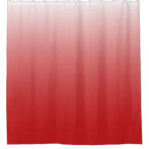 Cortina Para Chuveiro do Dois-tom do inclinação do ombre vermelho