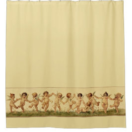 Cortina Para Chuveiro Doce do vintage que dança feliz anjos dos