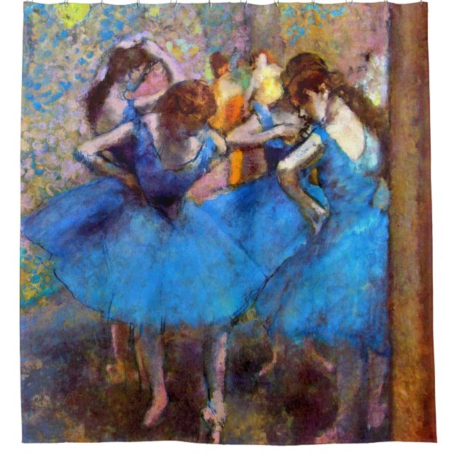 Cortina Para Chuveiro Edgar Degas - Dançarinos Em Blue - Balé Dance Love (Frente)