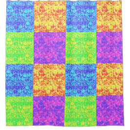 Cortina Para Chuveiro Embalagem com bolhas de pop arco-íris