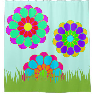 Cortina Para Chuveiro Engraçado Flor Bloqueio I II III + sua ideia