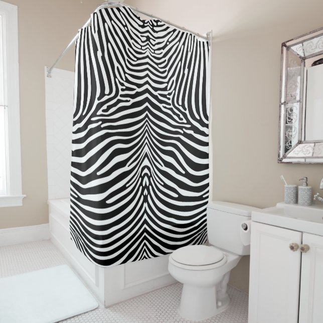 Cortina Para Chuveiro Estampa de Zebra (In Situ)