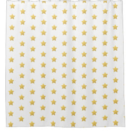 Cortina Para Chuveiro Estrelas de ouro falsas