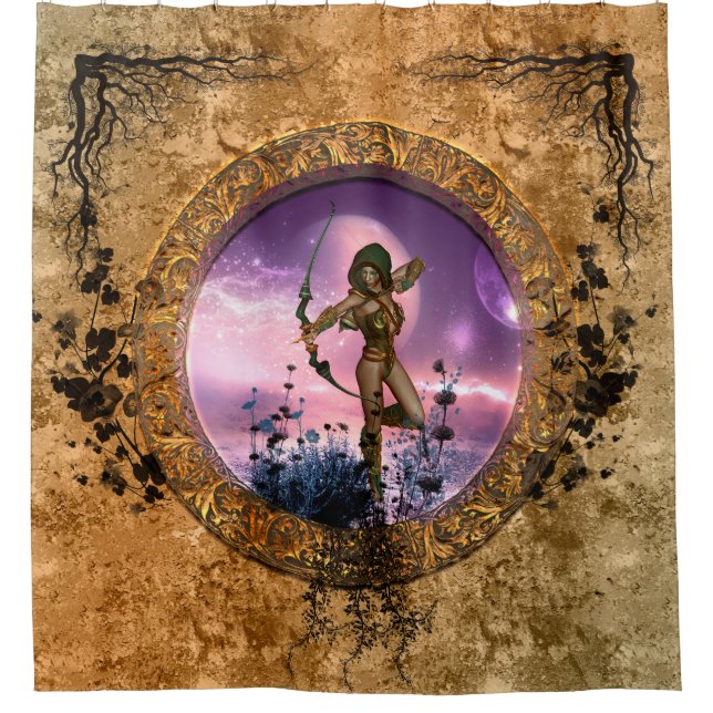 Cortina Para Chuveiro Fada bonita (Frente)