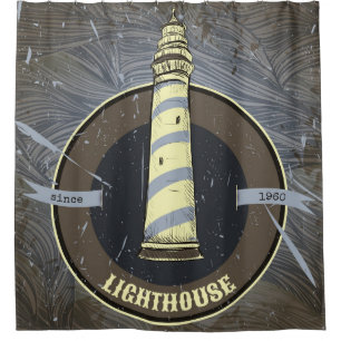 Cortina Para Chuveiro Farol 1960 do vintage