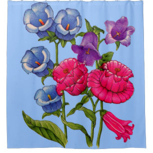 Cortina Para Chuveiro Flores impressão
