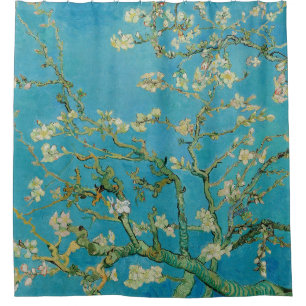 Cortina Para Chuveiro Floresta de Amêndoa Brilhante por Van Gogh