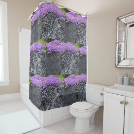 Cortina Para Chuveiro Flox de Flocos Exclusivos na Parede