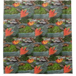 Cortina Para Chuveiro Folhas de outono