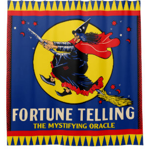 Cortina Para Chuveiro Fortuna da bruxa do vintage que diz Mystifying