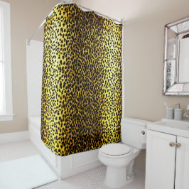 Cortina Para Chuveiro Foto de Faux Leopard fur Impressão Wallpaper