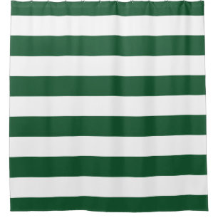 Cortina Para Chuveiro Frisas largas do Hunter Green