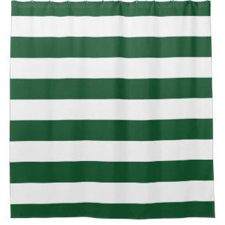Cortina Para Chuveiro Frisas largas do Hunter Green