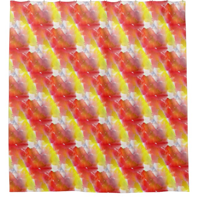 Cortina Para Chuveiro Fundo da aguarela da textura do design (Frente)