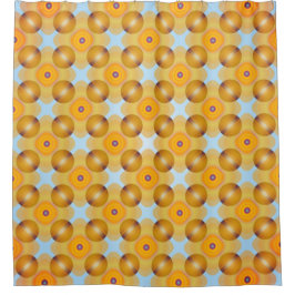 Cortina Para Chuveiro Geométrico Amarelo Incomum