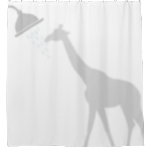 Cortina Para Chuveiro Giraffe Shadow Silhouette Buddies em Chá (Frente)