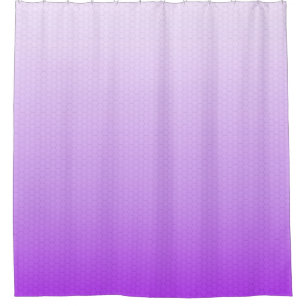 Cortina Para Chuveiro Grade elegante roxa violeta do hexágono do