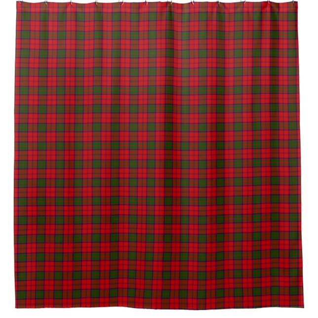 Cortina Para Chuveiro Grant tartan Red xadrez (Frente)