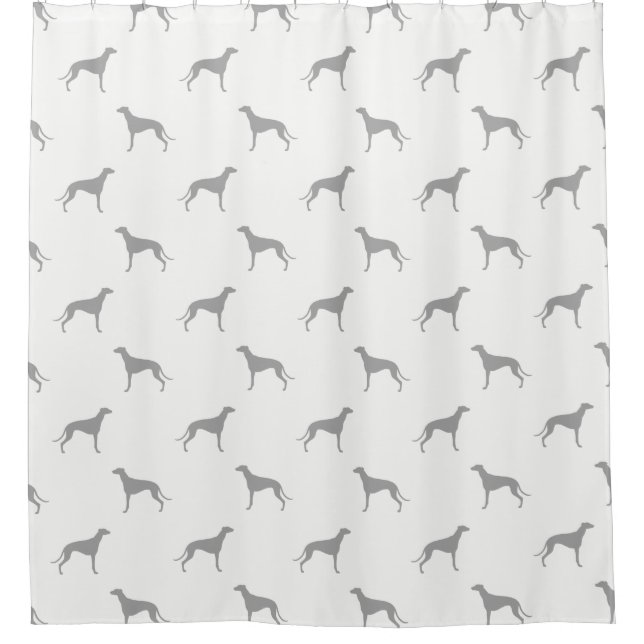 Cortina Para Chuveiro Greyhound Silhouettes Pattern (Frente)