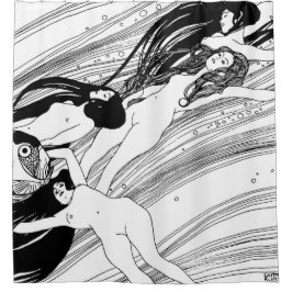 Cortina Para Chuveiro Gustav Klimt - Sangue de Peixe Arte Japonesa Surre