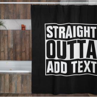 Cortina Para Chuveiro HETERO OUTTA - adicione seu texto aqui/crie o seu 