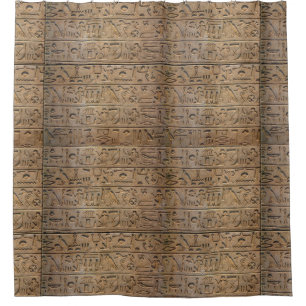 Cortina Para Chuveiro Hieroglyphs egípcios antigos