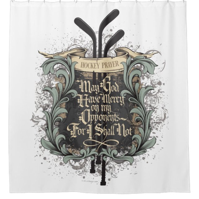 Cortina Para Chuveiro Hockey Prayer (Frente)