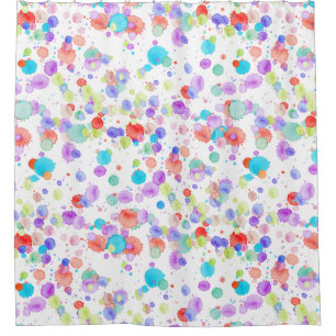 Cortina Para Chuveiro holiES - Splatter multicolor 1 + seu backgr.