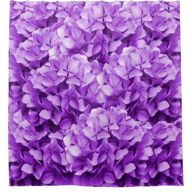 Cortina Para Chuveiro Hydrangea roxo (Frente)