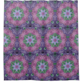 Cortina Para Chuveiro Hydrangea Star Pattern