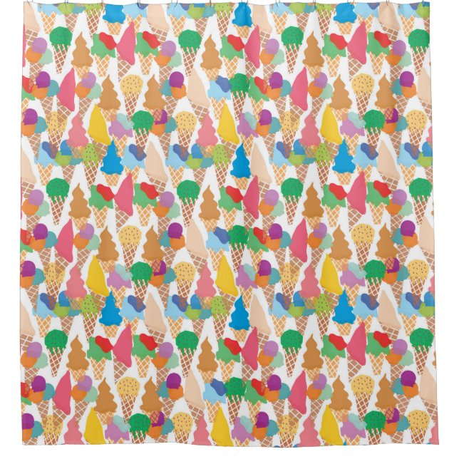 Cortina Para Chuveiro Ice creams (Frente)