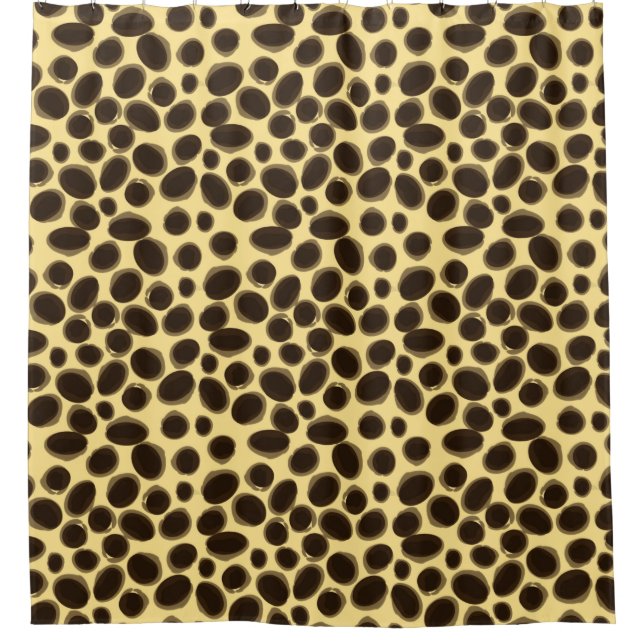Cortina Para Chuveiro Impressão em animais leopardo (Frente)