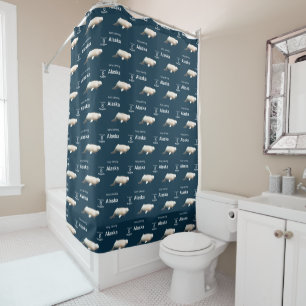 Cortina Para Chuveiro Ivory Beluga Whale Stamp