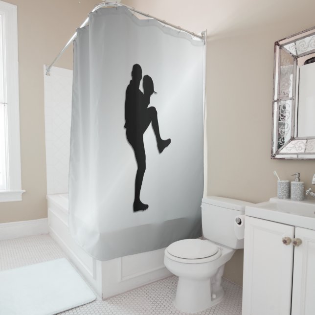 Cortina Para Chuveiro Jogador de Baseball Pitcher Winduz (In Situ)