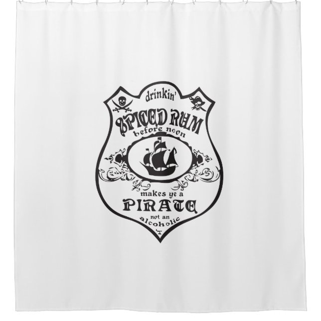 Cortina Para Chuveiro Jolly Roger Pirate (Frente)