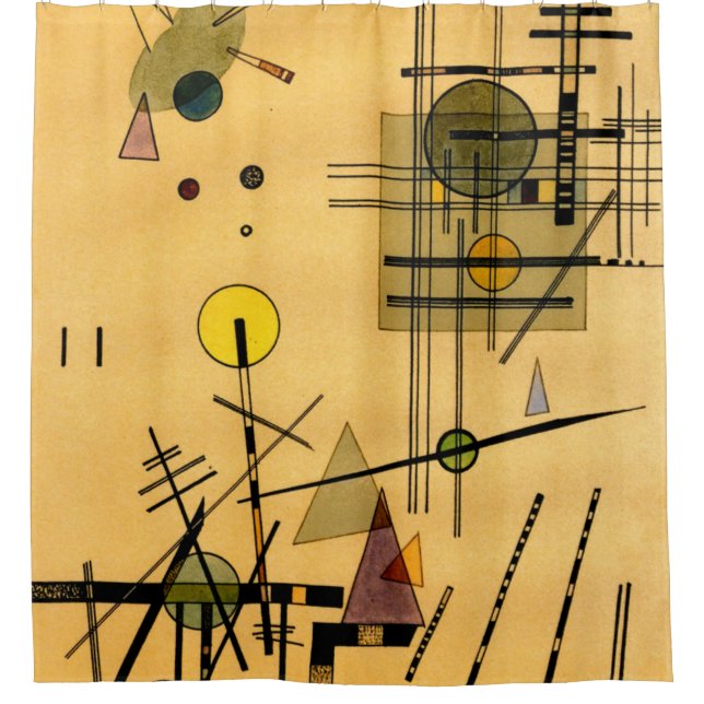 Cortina Para Chuveiro Kandinsky - Cordas (Frente)
