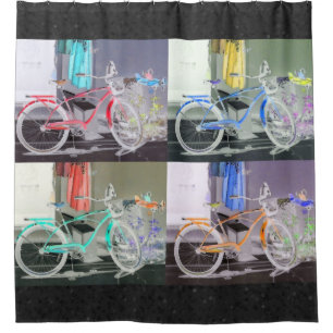 Cortina Para Chuveiro Key West Bicycle