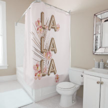 LA LA LA- Girly Trendy RoseGold Motivação da Flor