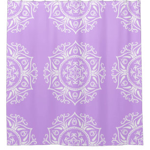 Cortina Para Chuveiro Lavanda Mandala