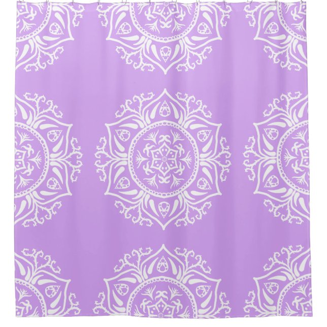Cortina Para Chuveiro Lavanda Mandala (Frente)