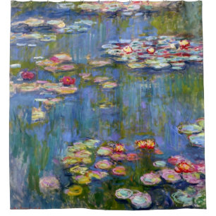 Cortina Para Chuveiro Lírios d'água 1916, por Claude Monet