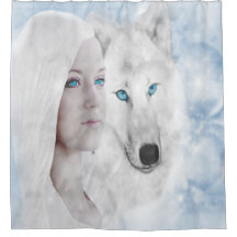 Lobo Branco da Neve Lady Blue Eyes