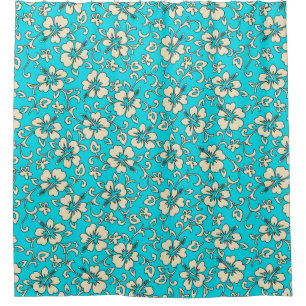 Cortina Para Chuveiro Malia Hibiscus Hawaiian Pareau Floral
