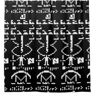 Cortina Para Chuveiro Mensagem Binária Arecibo 1974