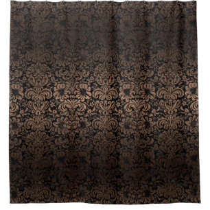 CORTINA PARA CHUVEIRO METAL PRETO DO MÁRMORE DAMASK2 & DO BRONZE